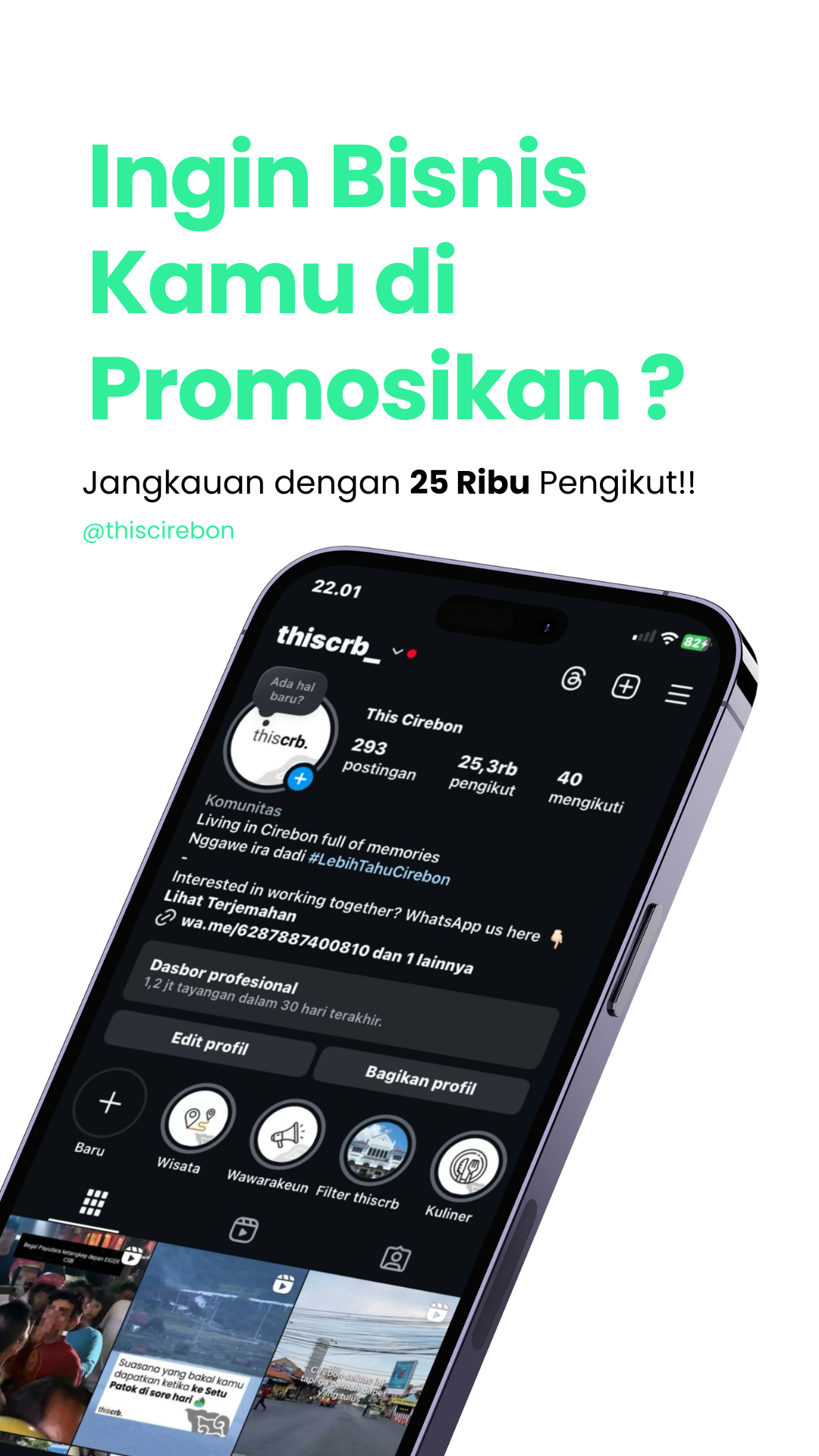 Promosikan Bisnis Kamu di This Cirebon dengan Jangkauan 25 Ribu Pengikut