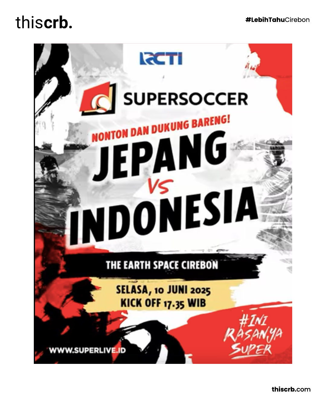 Info Nobar Jepang vs Indonesia di Cirebon