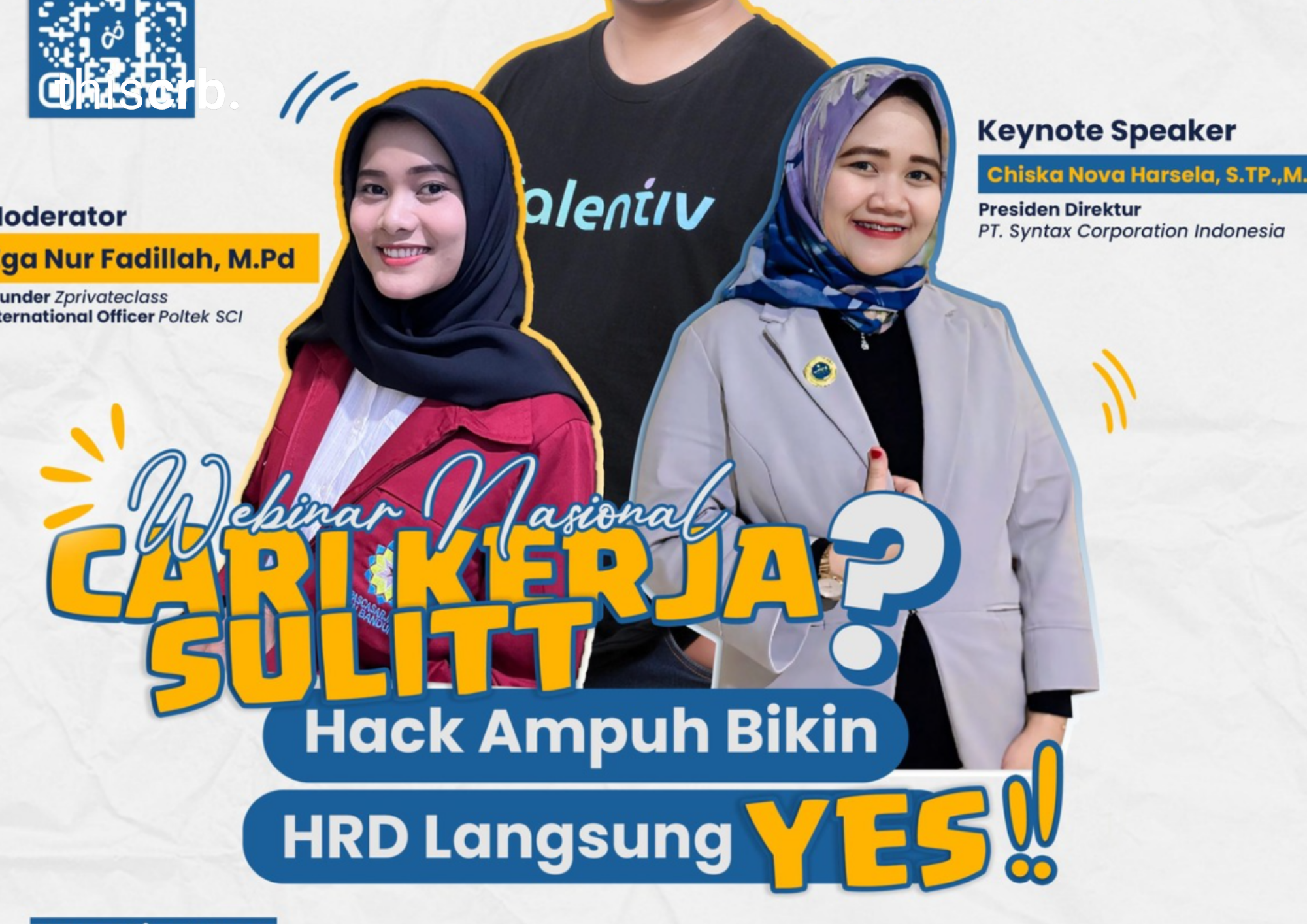 Cari Kerja Sulit? Ikuti Webinar Nasional Ini, Dijamin HR YES!