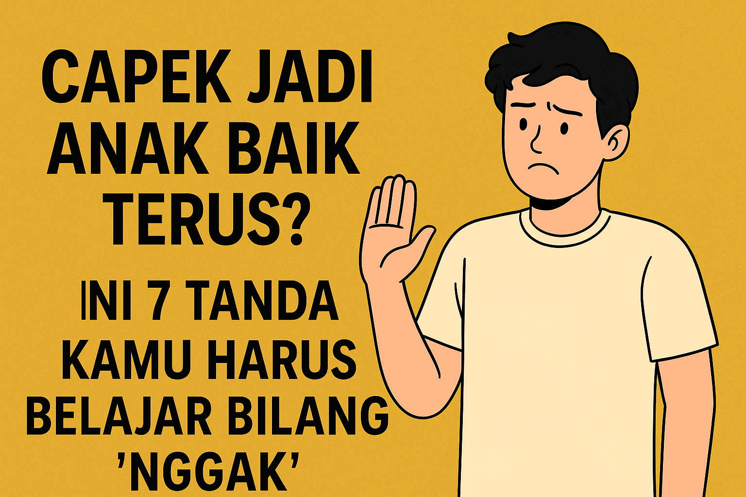 Capek Jadi Anak Baik Terus? Ini 7 Tanda Kamu Harus Belajar Bilang ‘Nggak’