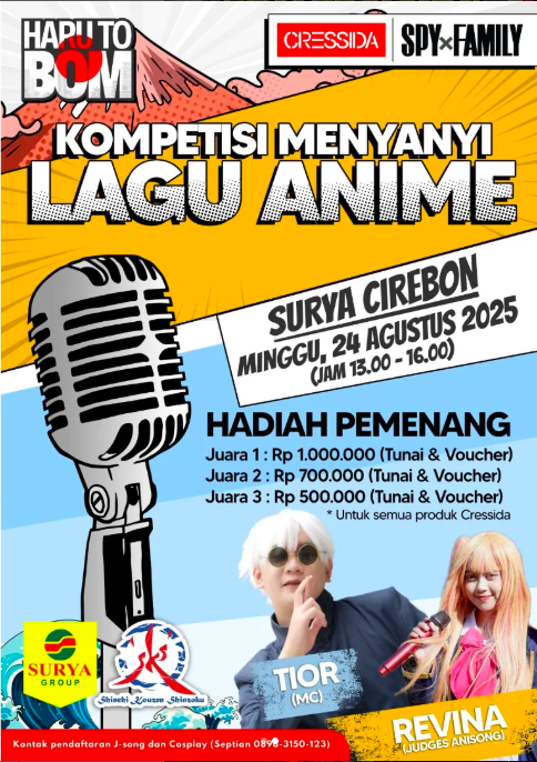 Kompetisi Menyanyi Lagu Anime di Cirebon