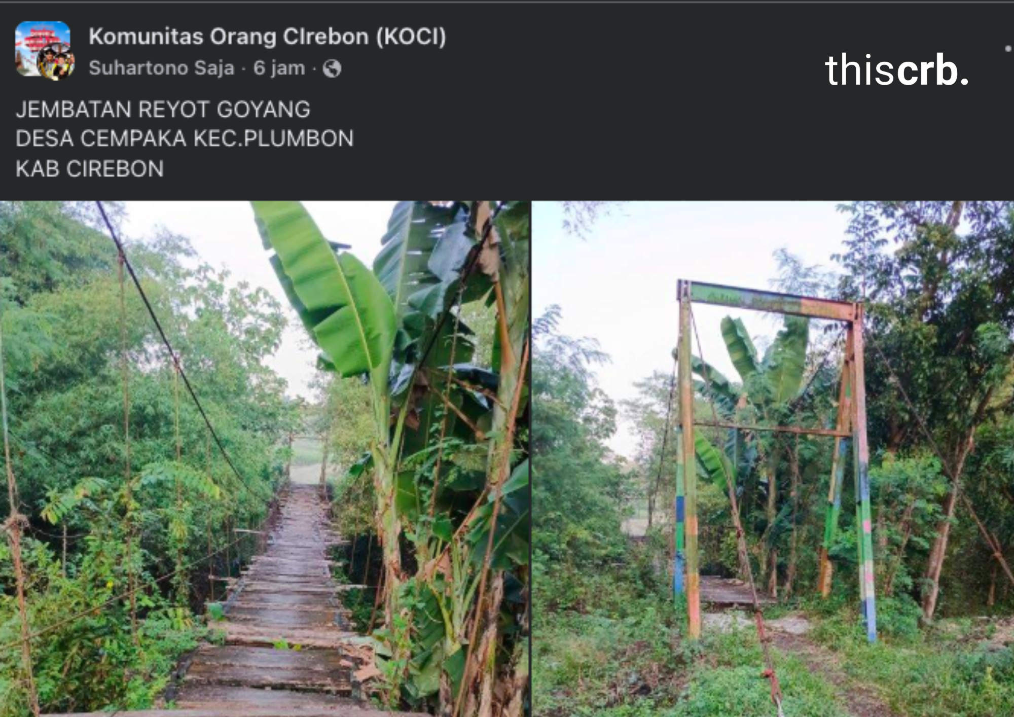 Jembatan Reyot di Desa Cempaka Plumbon Cirebon, Warga Khawatir Akses Semakin Berbahaya