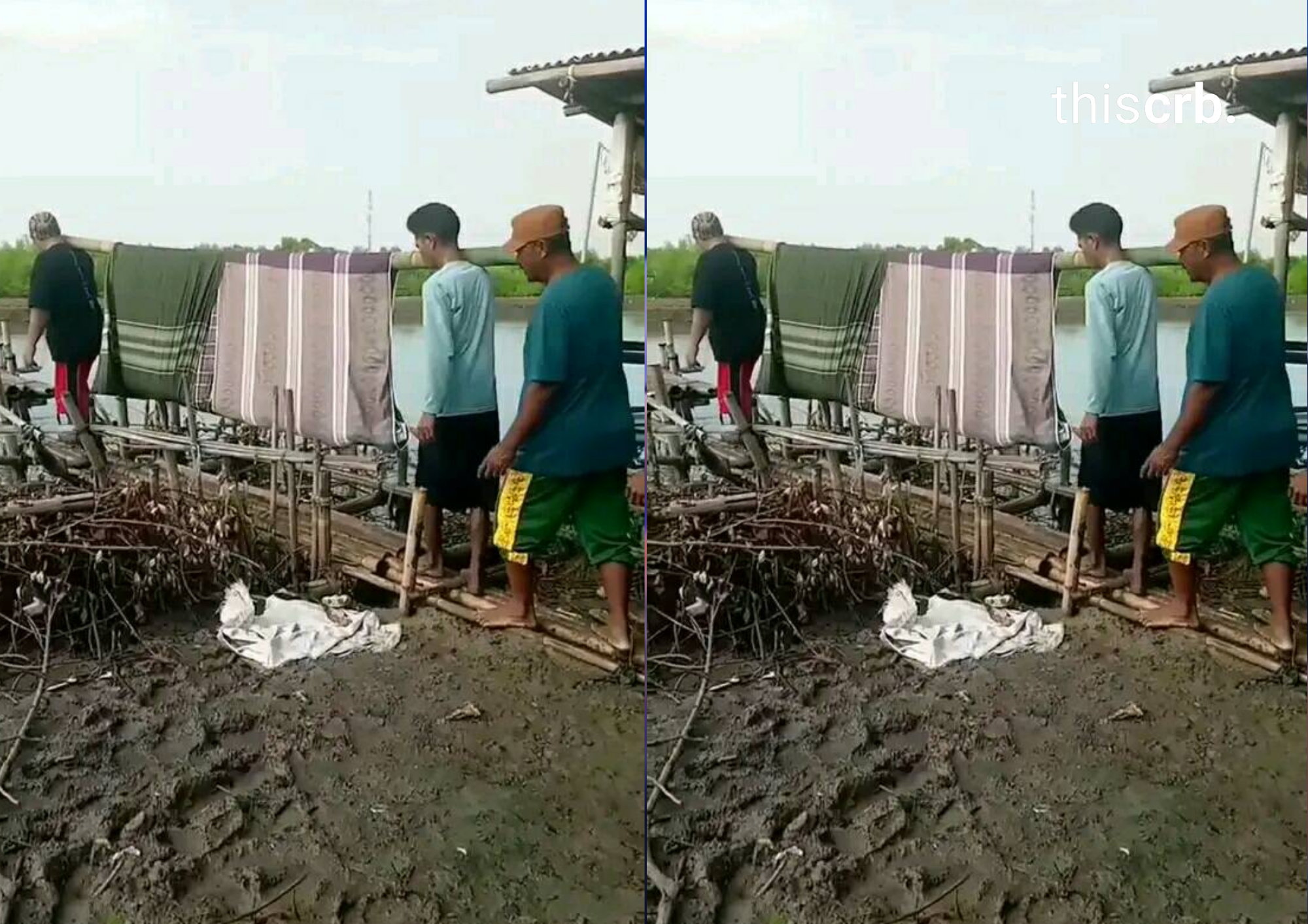 Warga Eretan Wetan Gotong Jenazah Pakai Sarung di Jembatan Bambu, Akses Sulit Jadi Sorotan