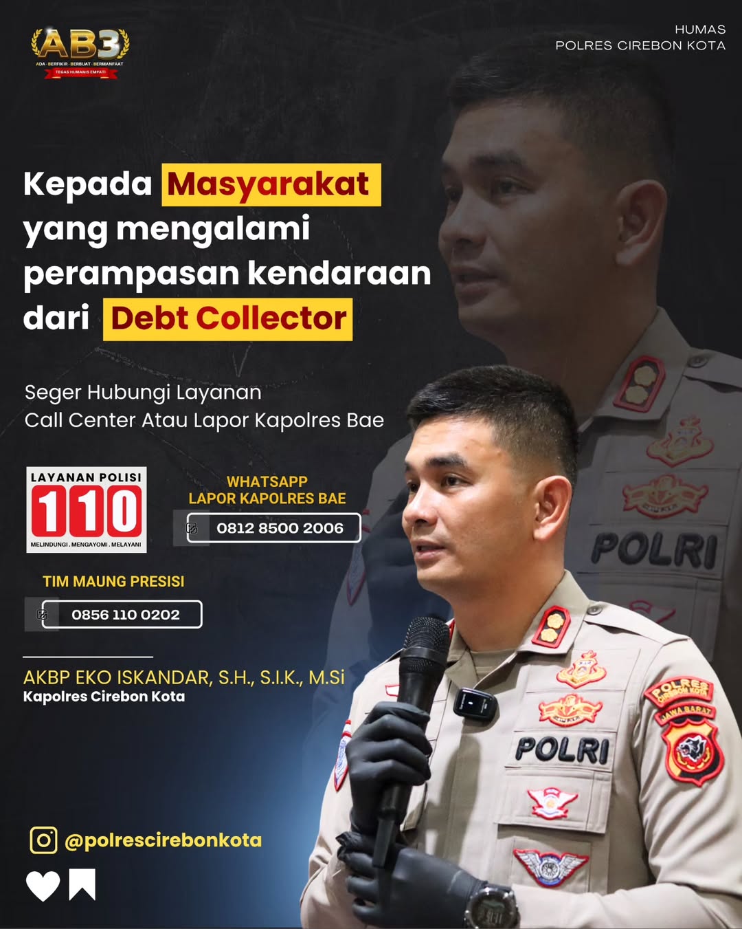 Polres Cirebon Kota Luncurkan Layanan Aduan untuk Korban Penarikan Paksa Kendaraan oleh Debt Collector