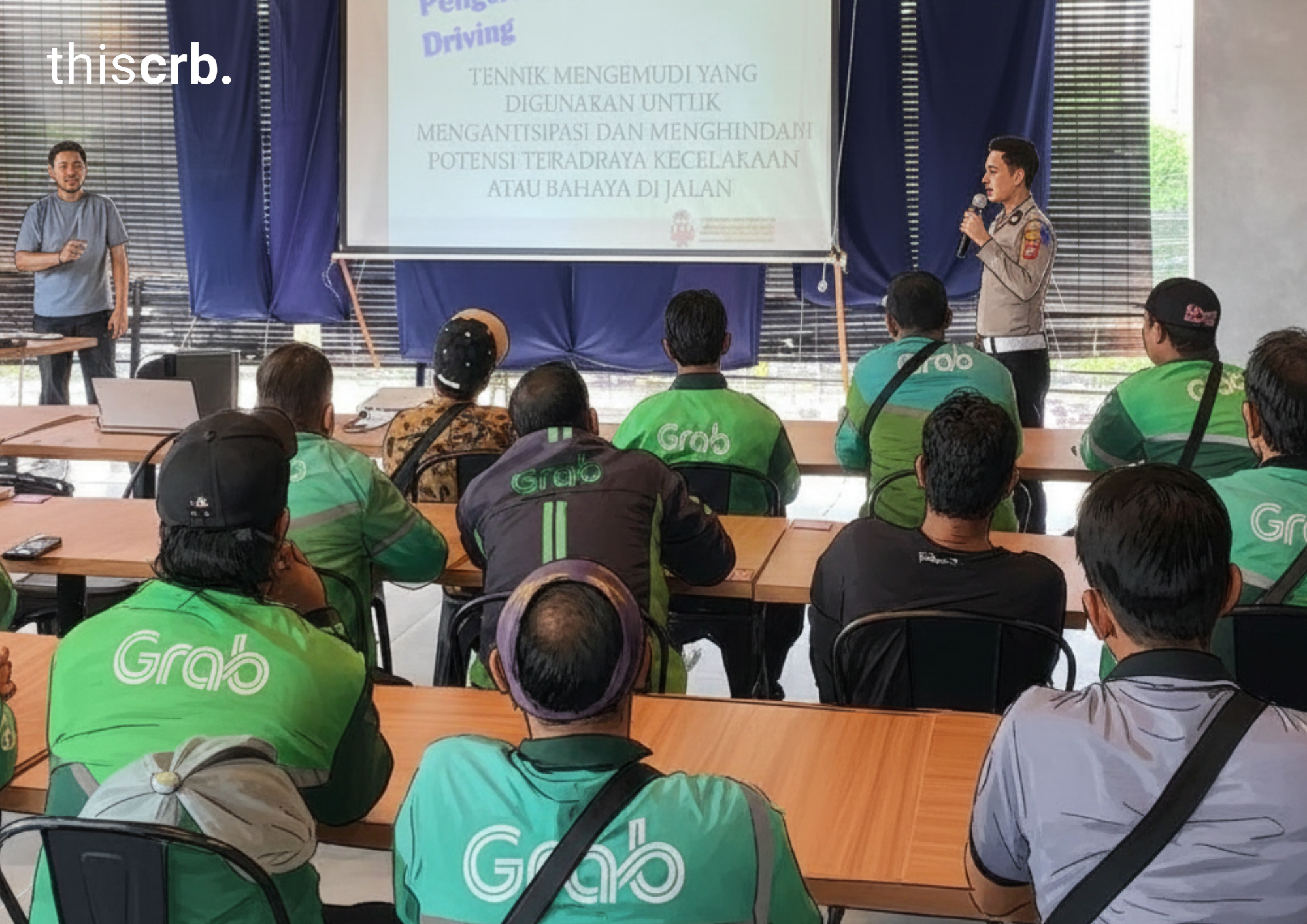 Satlantas Polres Cirebon Kota Beri Edukasi Safety Driving kepada Pengemudi Ojol dalam Operasi Zebra Lodaya 2025