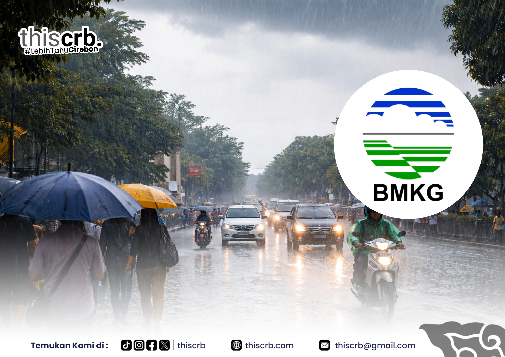 Cuaca Cirebon Sepekan Didominasi Hujan Ringan Menurut BMKG